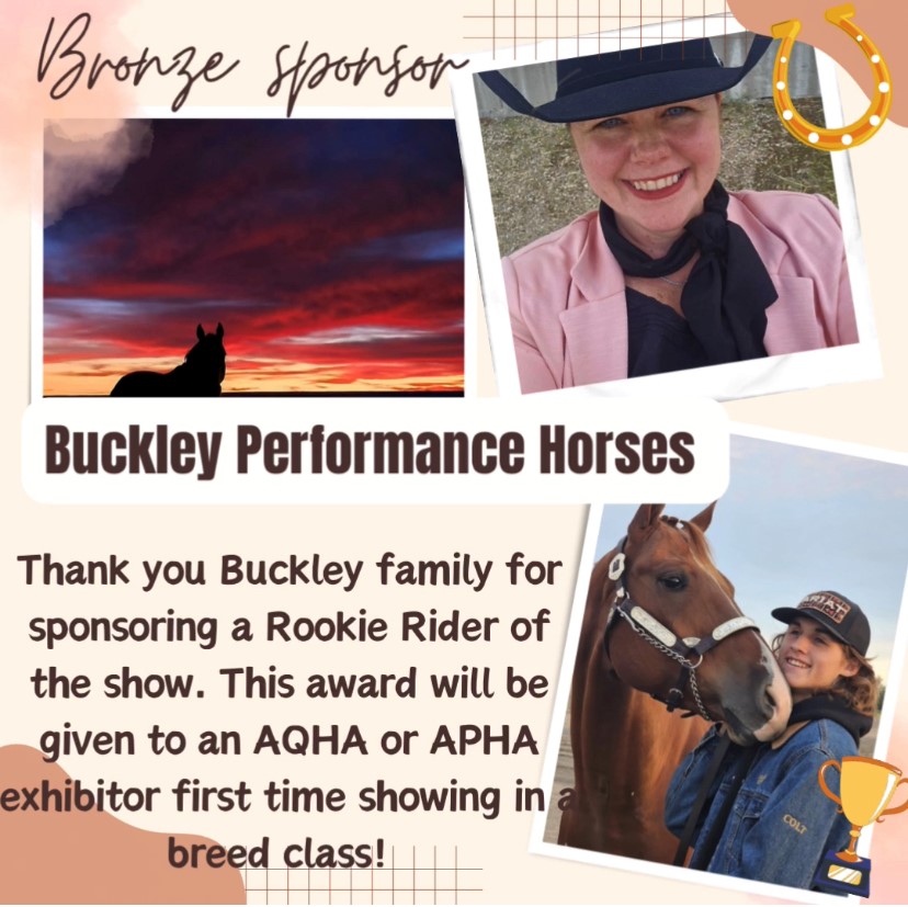 BUCKLEY PERFORMANCE HORSES SPONSOR